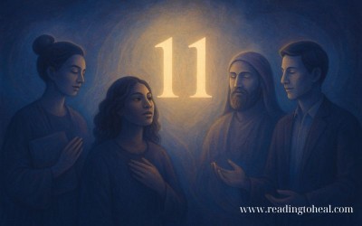 Hình ảnh minh họa biểu tượng con số chủ đạo 11 phát sáng mang ý nghĩa dẫn dắt và kết nối tâm linh.