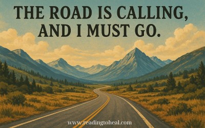 A powerful cover image for motor biking quotes featuring a scenic winding road through a lush green forest, symbolizing the biker's journey.